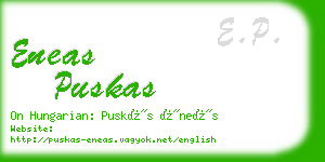 eneas puskas business card